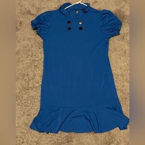 Blue Women’s Ruffle Dress - Lucy “Peanuts”